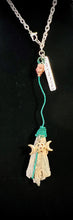 Load image into Gallery viewer, Third Eye Magik Witches Broom Car Pendulums (Black Kyanite)