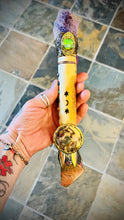 Load image into Gallery viewer, NEW MOON WAND Amethyst &amp; Rhodonite
