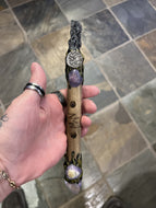 JUNIOR New Moon Wands Black Kyanite With Amethyst