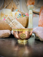 Third Eye Magik Copper Pentacle Ritual Offering Bowl 3