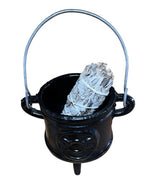 Triple Moon Cast-Iron Black Cauldron 4.5