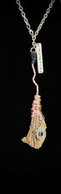 Load image into Gallery viewer, Third Eye Magik Witches Broom Car Pendulums (Black Kyanite)
