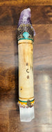 NEW MOON WAND Chakra Amethyst & Calcite Large