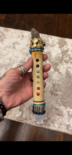 Load image into Gallery viewer, New Moon Wands Chakra Smokie Quartz &amp; Selenite Medium
